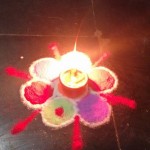 Rangoli with Diyas