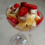 Tropical Fruits with Ice Cream