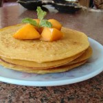 Eggless Mango Mint Pancake recipe