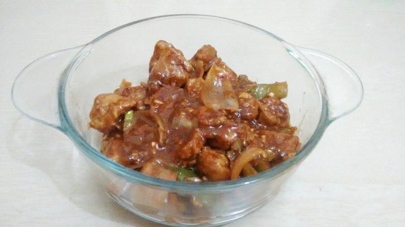 Chilly Soya Chunks Gravy