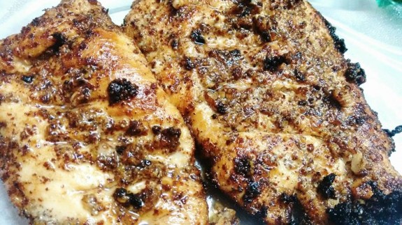 Grilled Chicken Breasts With Mustard Sauce